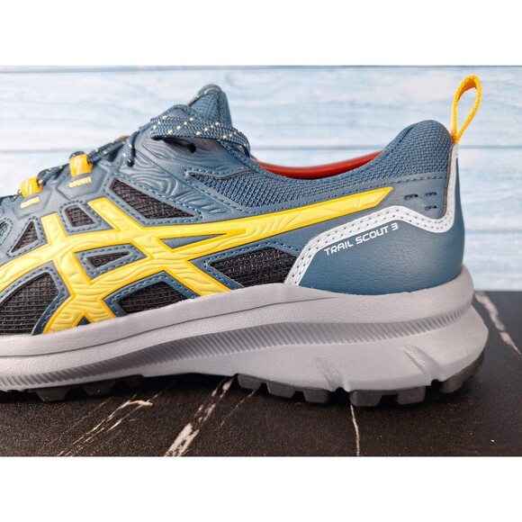 ASICS Men\'s Trail Scout 3 Running Shoes Night Sky Teal Yellow Sz 9 main image 9